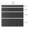 1-4U blanking panel size