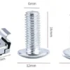 M6 rack screws size